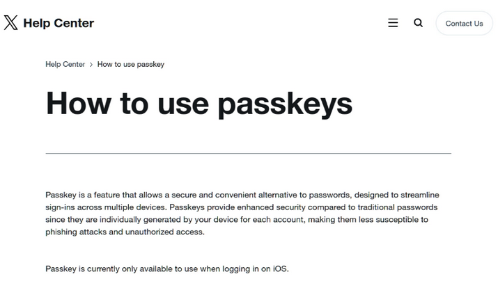 阿合奇苹果维修店铺分享iOS用户如何通过通行密钥(Passkey)登录 